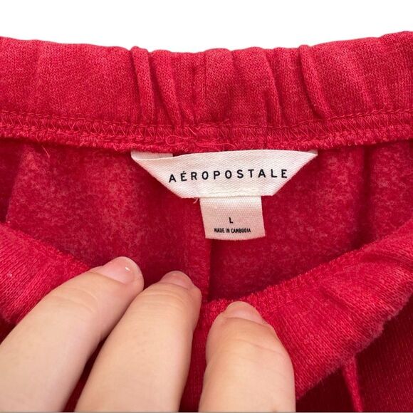 Chenille NY Aeropostale Women's Cinched Sweatpants Joggers Y2K in Red Size Large - Picture 8 of 10